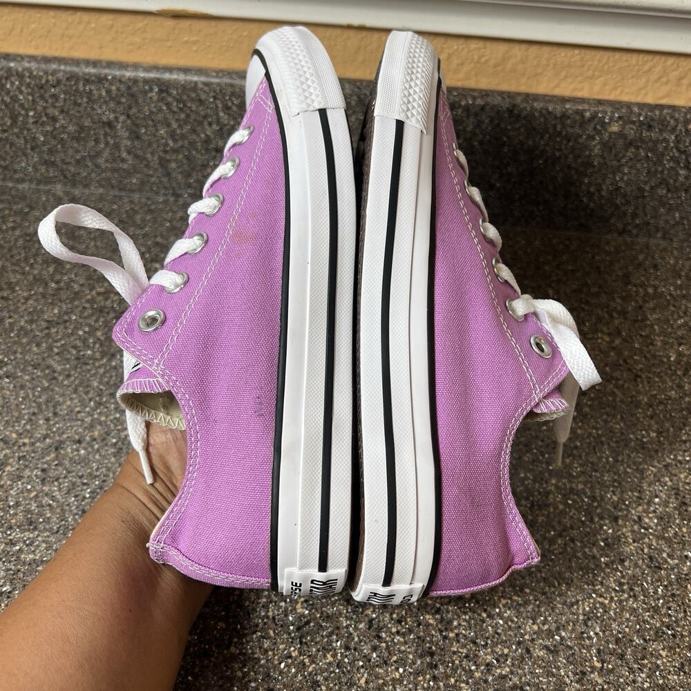Converse All Star Classic Low Top Sneaker Purple/Pink Womens Sz 8 Lace Up Mens 6 - Picture 5 of 10